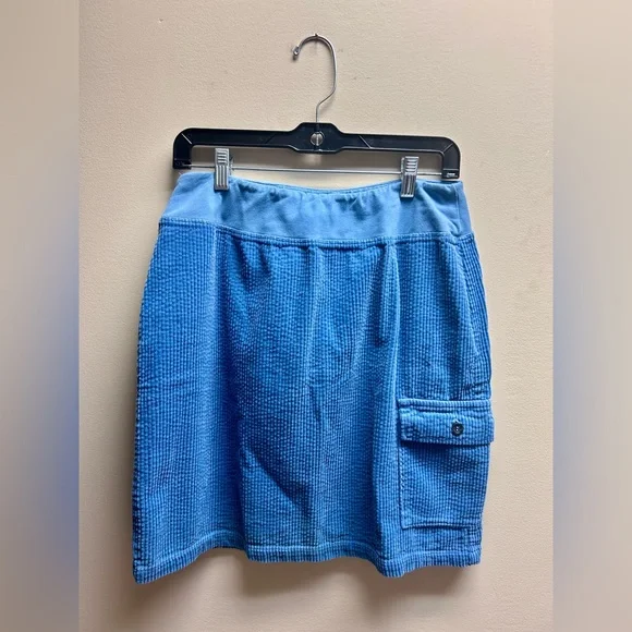 Cut Loose Blue Mini Corduroy Skirt - Picture 2 of 4